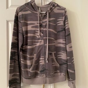Z Supply Camo zip up hoodie